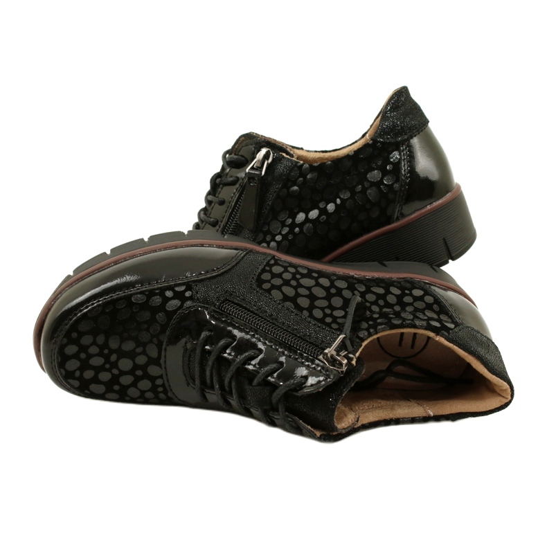 Filippo DP4912/23 BK bőr tornacipő, fekete 4