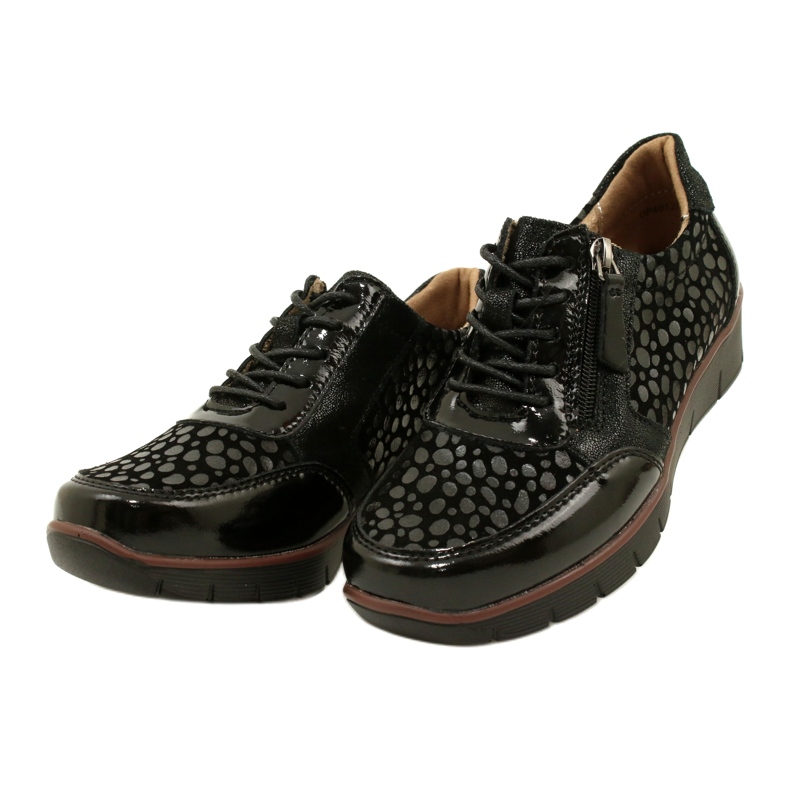 Filippo DP4912/23 BK bőr tornacipő, fekete 2