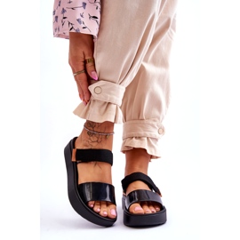 ZAXY Vegán tépőzáras szandál HH285282 Fekete 1