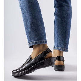 Fekete Glafi áttört szandál 1