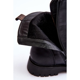 Bőr munkáscsizma fekete Lonevis barna 2