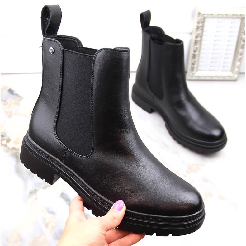 Női Chelsea csizma, fekete, Potocki SZ12201 1