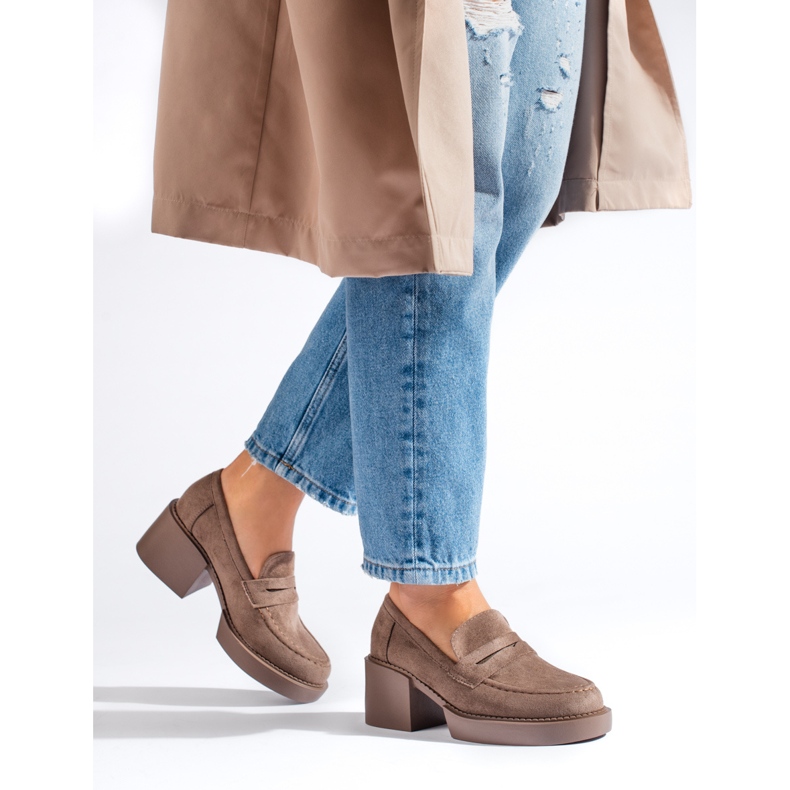 Shelovet női bézs velúr cipők 1