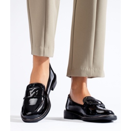 Shelovet női fekete lakkcipő 2