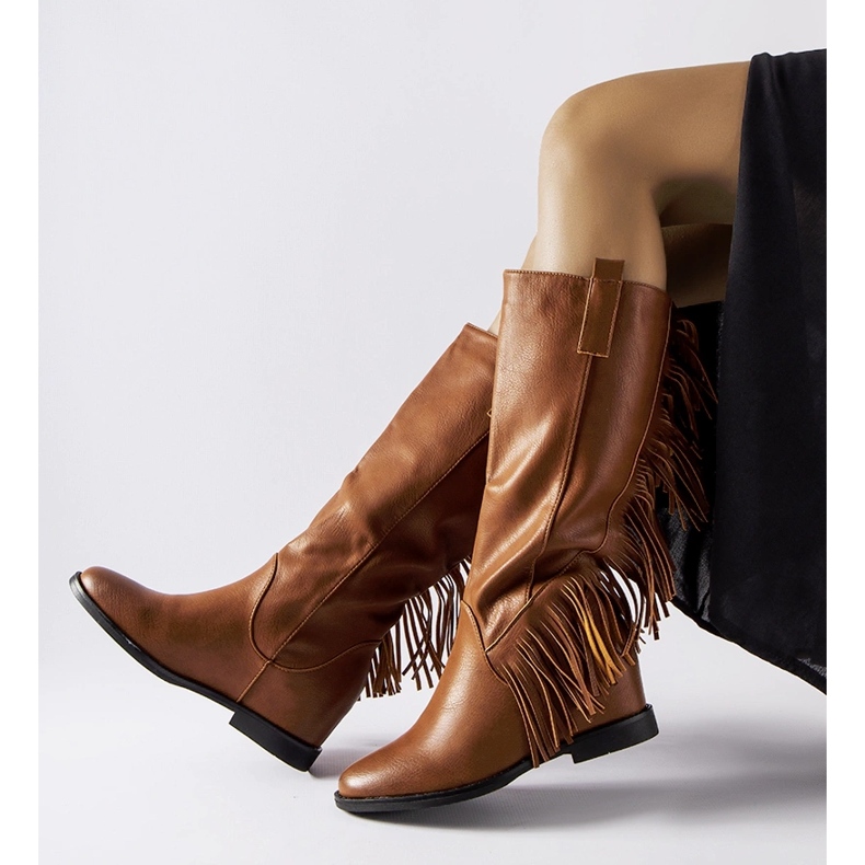 Giorgia barna borítású ékcsizma 1