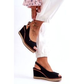 Női klasszikus ékszandál fekete Katie 1