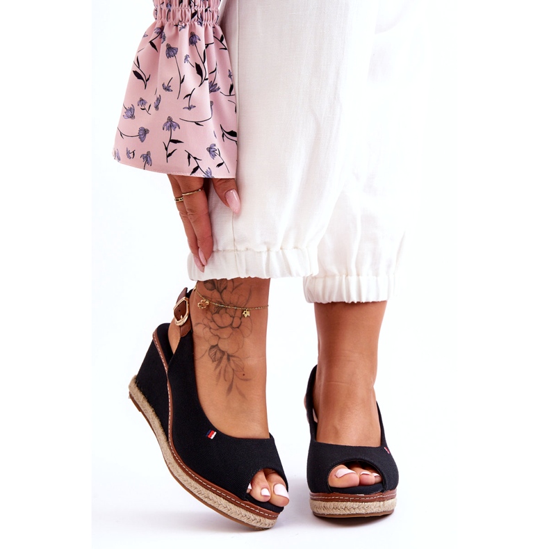 Női klasszikus ékszandál fekete Katie 4