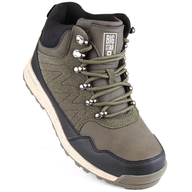 Szigetelt zöld bokacsizma Big Star MM274480 1