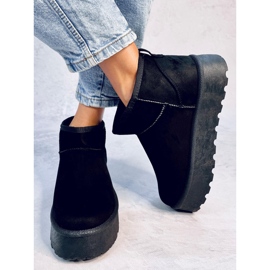 Platform hócsizma Solnis Black fekete 1