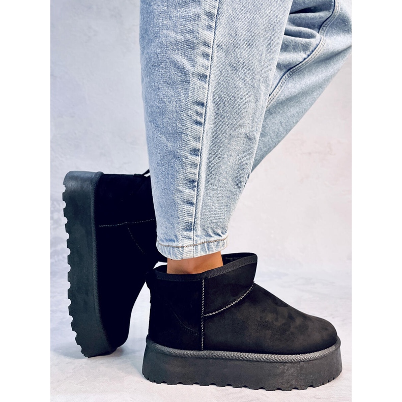 Platform hócsizma Solnis Black fekete 2