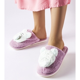 Lila és zöld puha Bee papucs ibolya 1 Lila és zöld puha Bee papucs ibolya 1