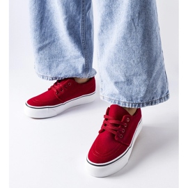 Red Abboud öko-velúr tornacipő piros 1