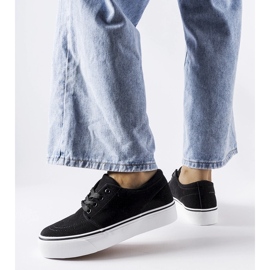 Fekete Abboud öko-velúr tornacipő 1