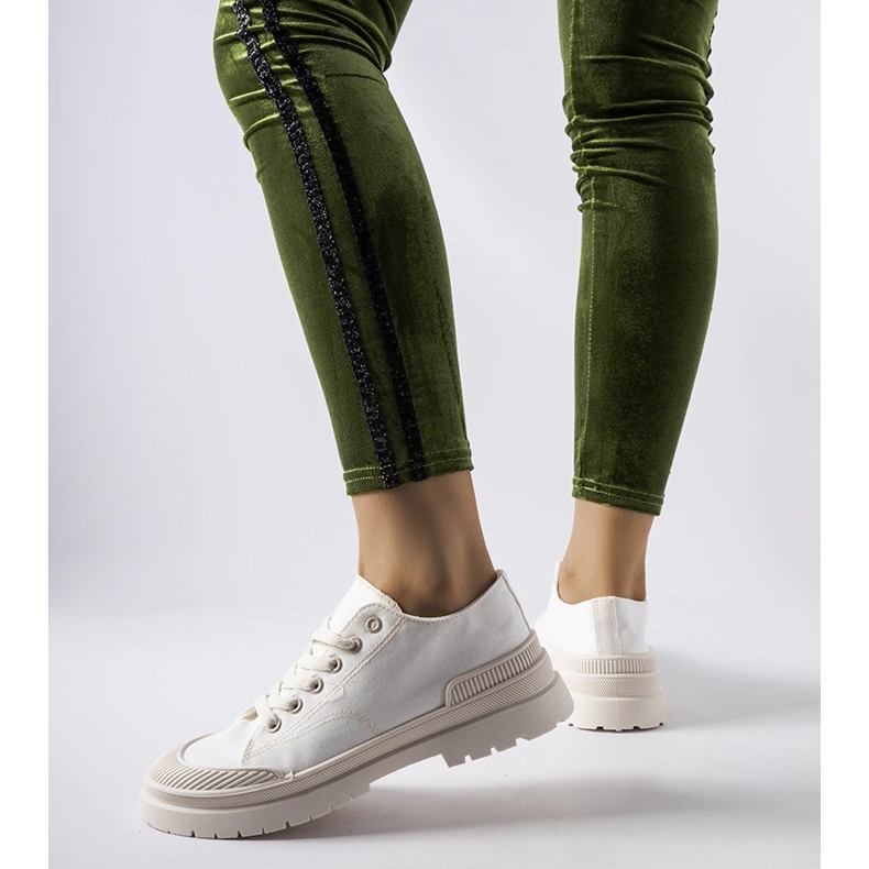 Nassar fehér szövet tornacipő 1