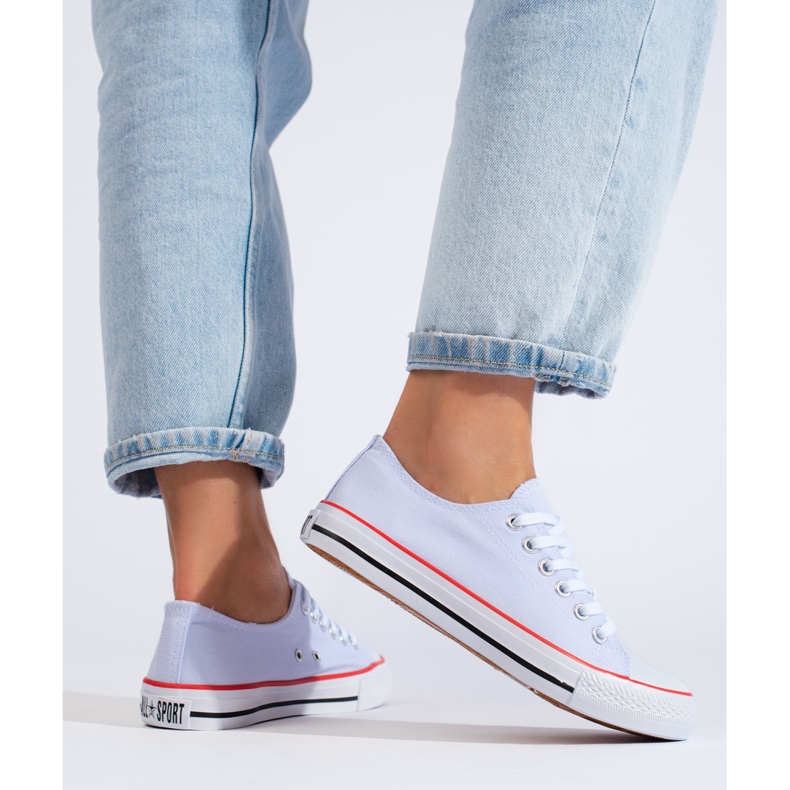 Klasszikus fehér női Shelovet tornacipő 2