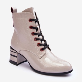 Patent magassarkú csizma S.Barski MR870-49 világosszürke 2 Patent magassarkú csizma S.Barski MR870-49 világosszürke 2