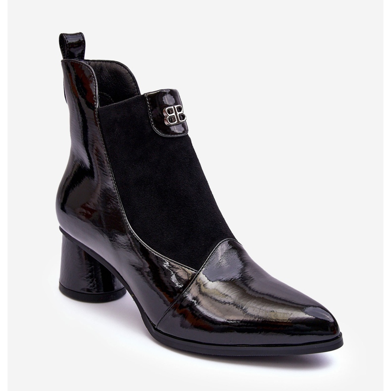 Bőr magassarkú csizma S.Barski MR870-96 Fekete 1