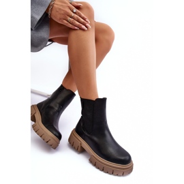 Szigetelt masszív Chelsea csizma Big Star MM274606 Fekete 1