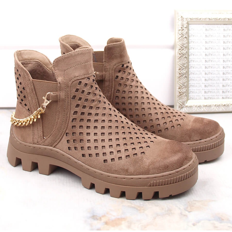 Potocki W WOL179B velúr bokacsizma, barna 2