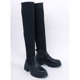 Rozier Black rugalmas felsőrésszel rendelkező csizma fekete 1