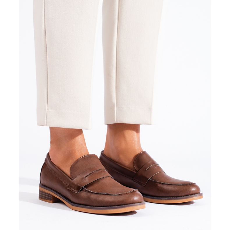 Shelovet barna női alacsony sarkú cipó 2