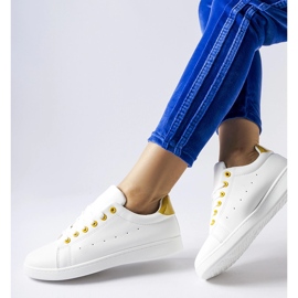 Bushnell fehér tornacipő sárga díszítéssel 1