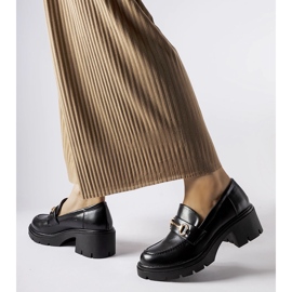 Fekete Fabrizio magas sarkú cipő 1