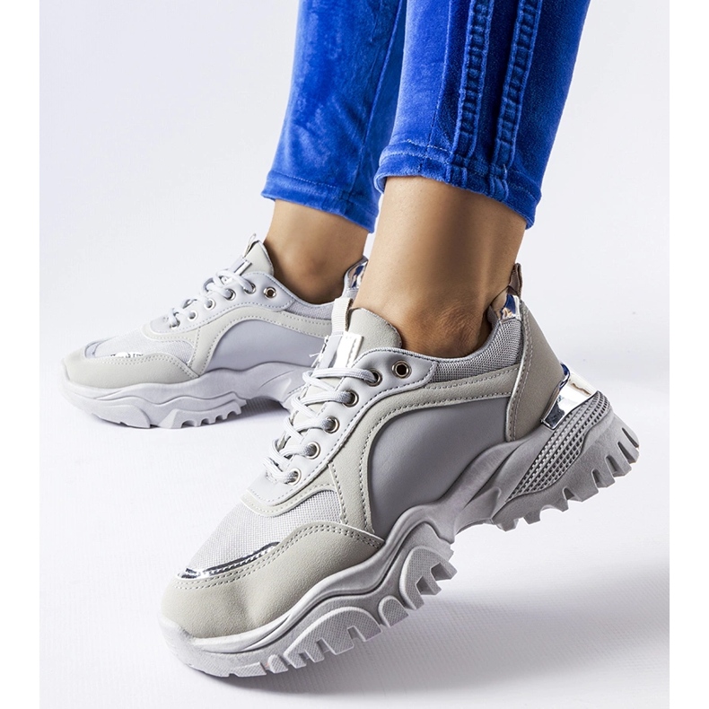 Inna Szürke tornacipő ezüst Lodgeville akcentussal 1