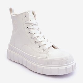 Hőszigetelt bőr cipzárral ellátott tornacipő Big Star MM274624 fehér 1