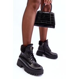 Női bőrcsizma Fekete Lemar Vergo 1