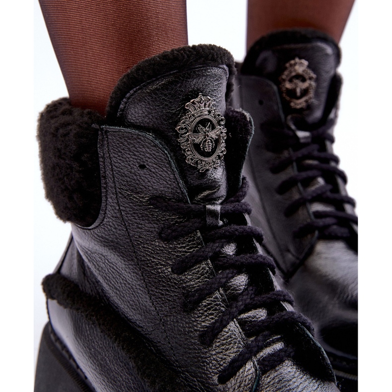 Női bőrcsizma Fekete Lemar Vergo 2