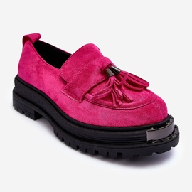 PS1 Velúr cipő Női mokaszin Fuchsia Ramvli rózsaszín 1