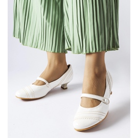 Fehér Sant'Antonio alacsony sarkú pumpák 1