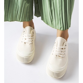 Bézs színű tornacipő vastag Rina platformon 1