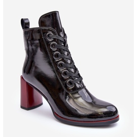 Patent fűzős bokacsizma S.Barski MR870-15 Fekete 1