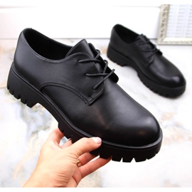 Női fekete oxford cipő Sergio Leone PB201 2
