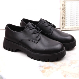 Női fekete oxford cipő Sergio Leone PB201 3