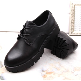 Női fekete oxford cipő Sergio Leone PB201 4