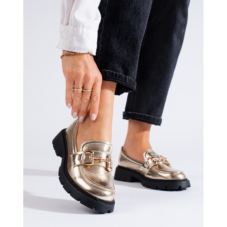 Shelovet arany naplopók vastag talppal aranysárga 1