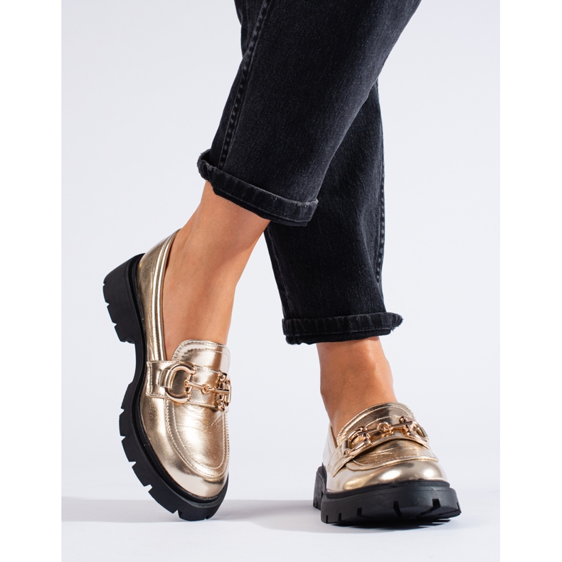 Shelovet arany naplopók vastag talppal aranysárga 2