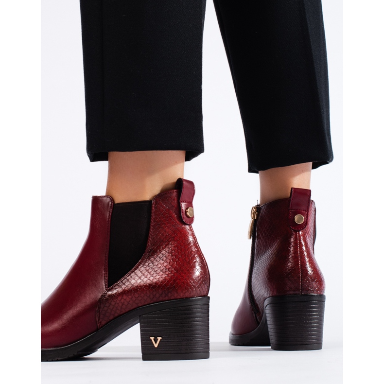 W. Potocki Potocki bordó női magas sarkú bokacsizma piros 2 W. Potocki Potocki bordó női magas sarkú bokacsizma piros 2