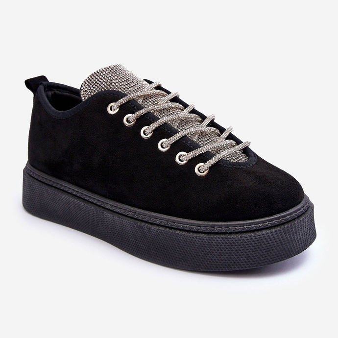 PS1 Fekete Ecea női sportcipő strasszokkal díszítve 1 PS1 Fekete Ecea női sportcipő strasszokkal díszítve 1
