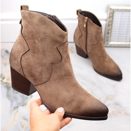 Női hőszigetelt cowboy csizma barna Potocki SZ12186 1