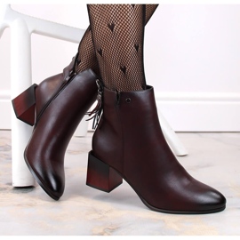 Női bordó szigetelt bokacsizma Jezzi piros 1