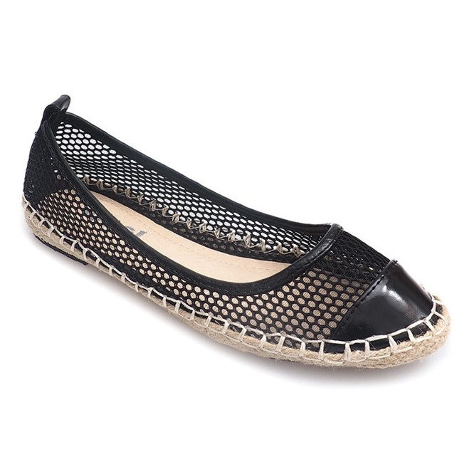 Balerina Espadrilles 9653 fekete 1