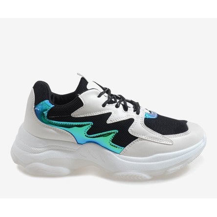 Fekete divatos LL1730 sportcipő fehér 1