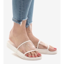 Fehér, átlátszó papucs 815 1