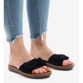 Fekete papucs íjjal 6376-1 1