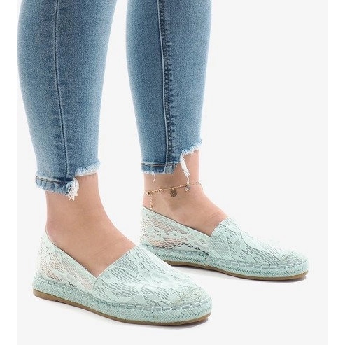Zöld áttört espadrilles AF41 1