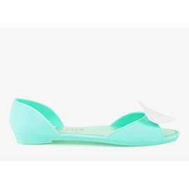 Zöld meliski gumi balerinák szívvel KM121-14 1